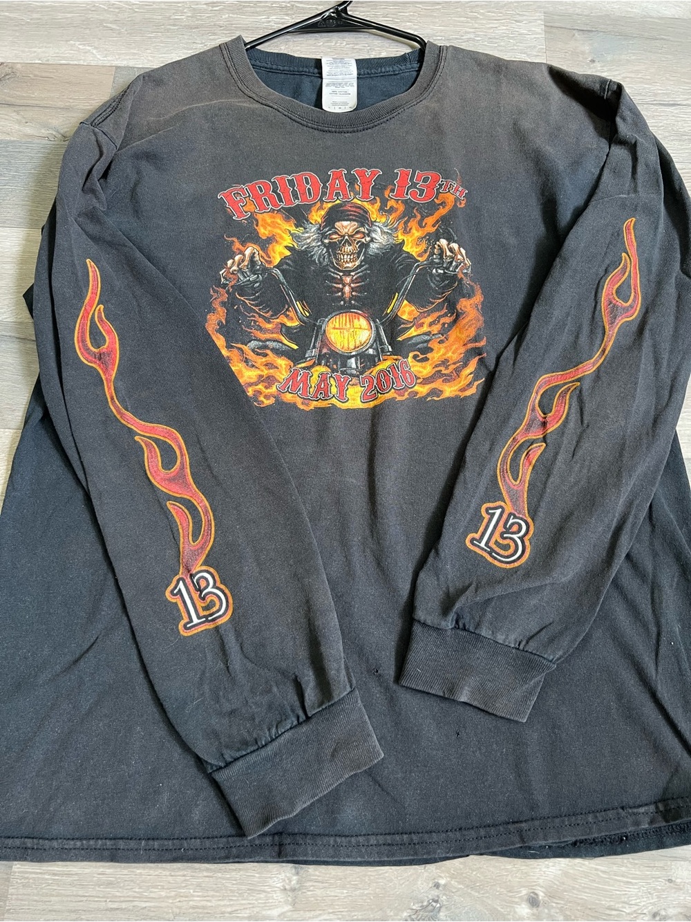 Golden Port Dover Ontario Friday The 13th Motorcycle Rally Shirt 2016 L